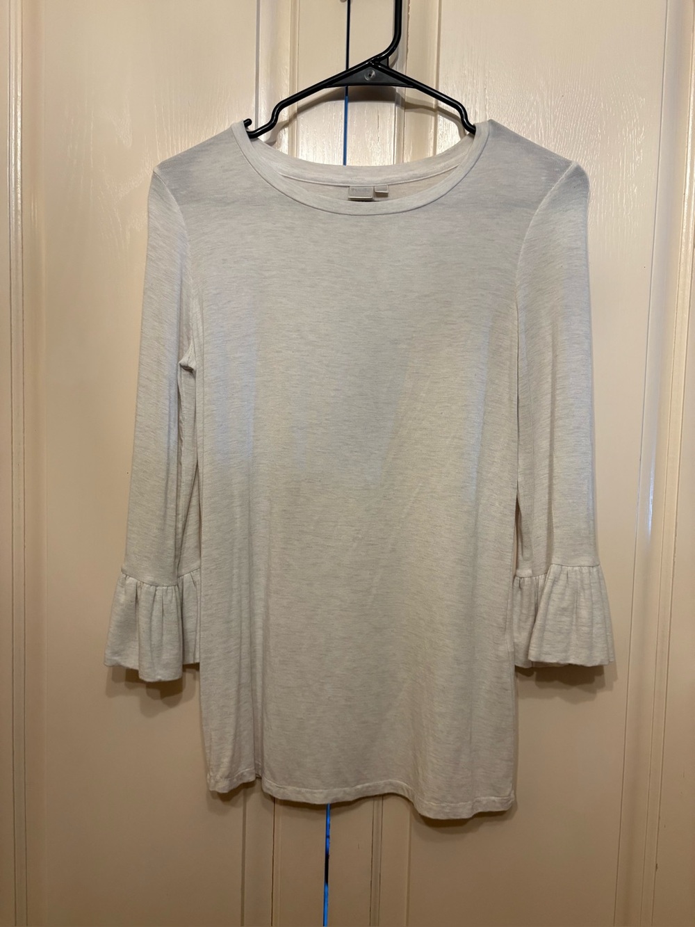 Twik by Simons Women's XS White Bell-Sleeve Crewneck Top – Soft Modal Blend